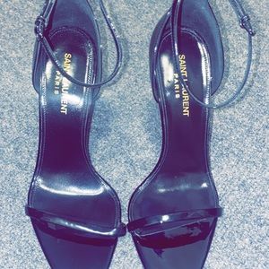 Saint Laurent Opyum Sandals In Patent Leather